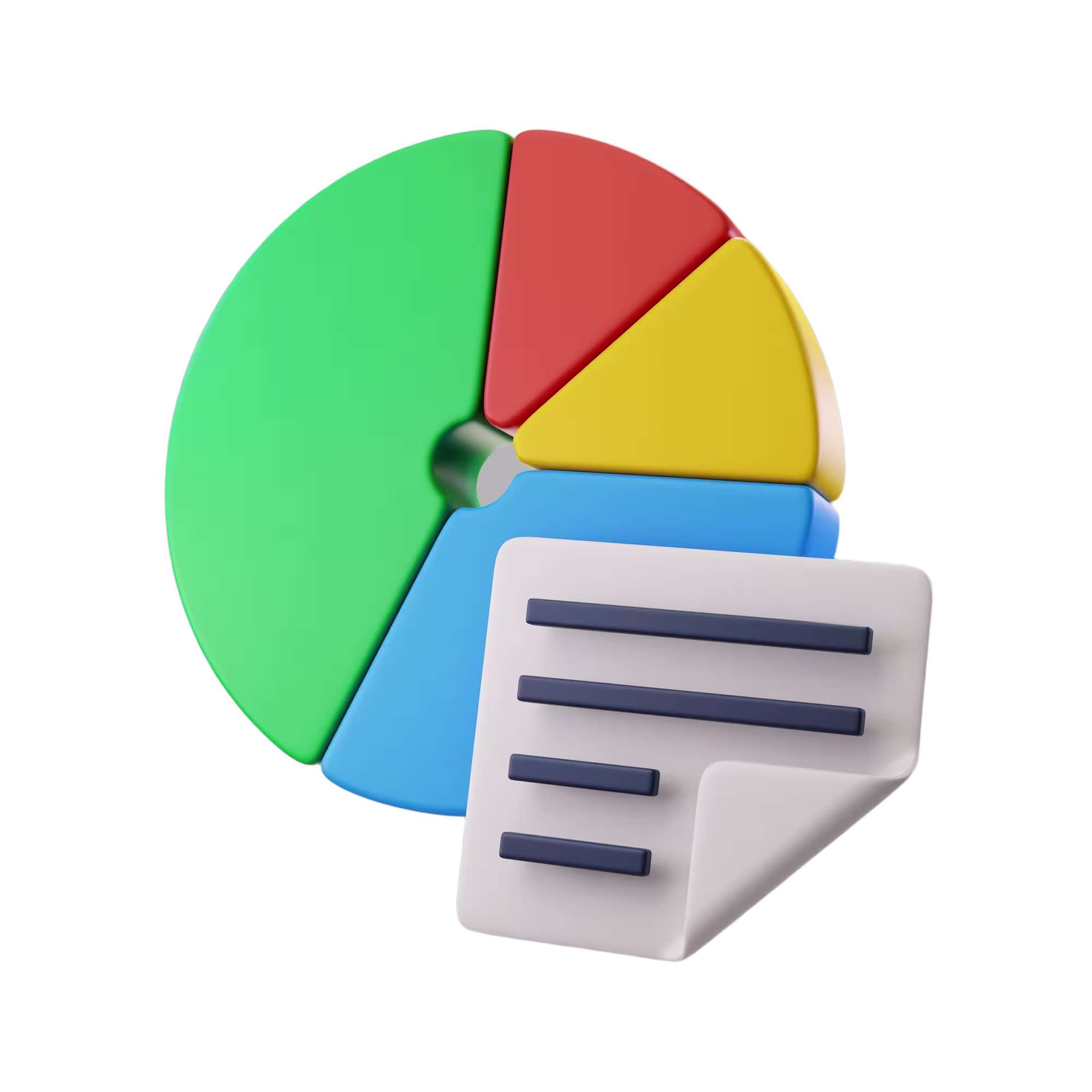 Gráfico de pie 3D decorativo